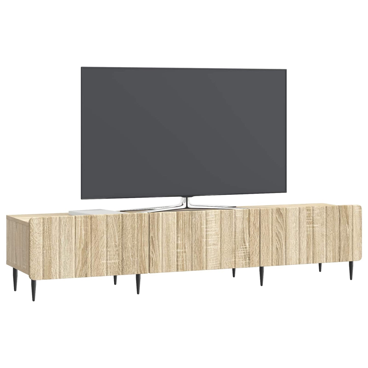 TV-skab med skuffe Sonoma-eg 147 x 34,5 x 32 cm Konstrueret træ
