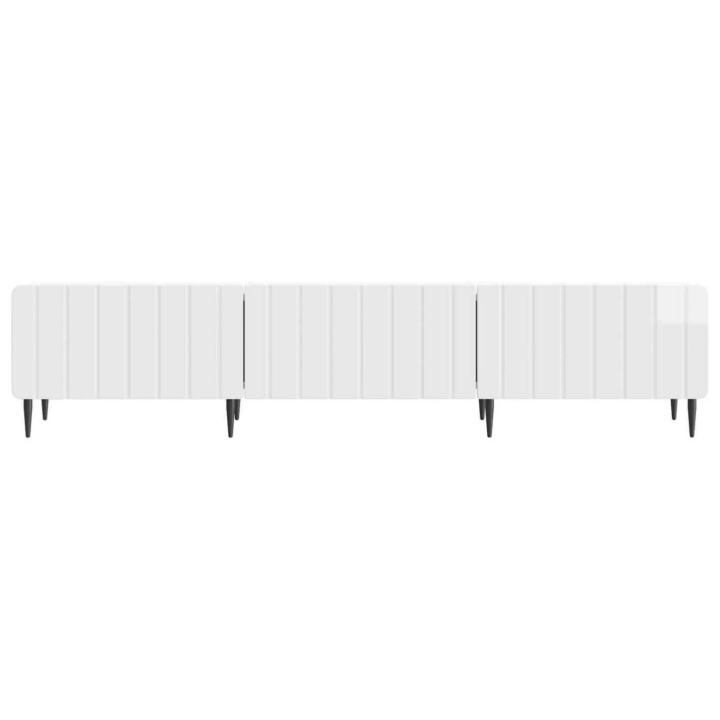 TV-skab Hvid højglans 147 x 34,5 x 32 cm Konstrueret træ