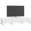 TV-skab Hvid højglans 147 x 34,5 x 32 cm Konstrueret træ