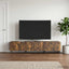 TV-skab med skuffe Røget eg 147 x 34,5 x 32 cm Konstrueret træ