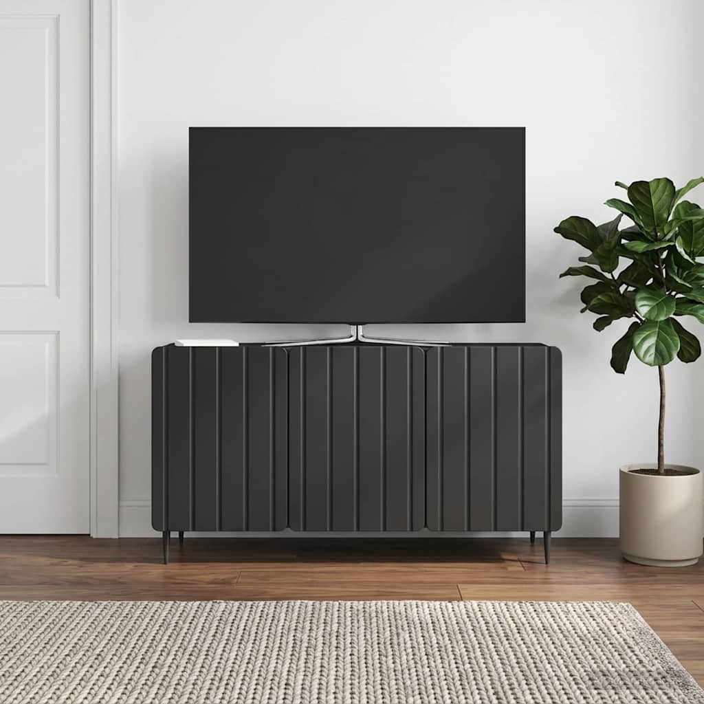 TV-skab Sort 99 x 34,5 x 52 cm Konstrueret træ