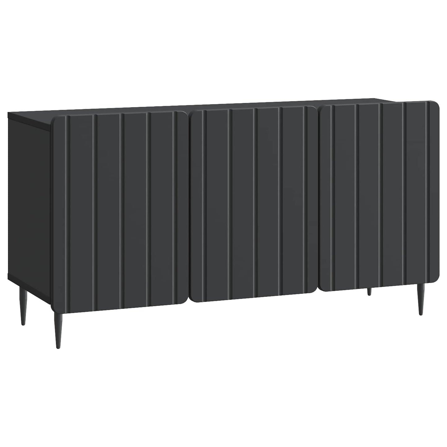 TV-skab Sort 99 x 34,5 x 52 cm Konstrueret træ