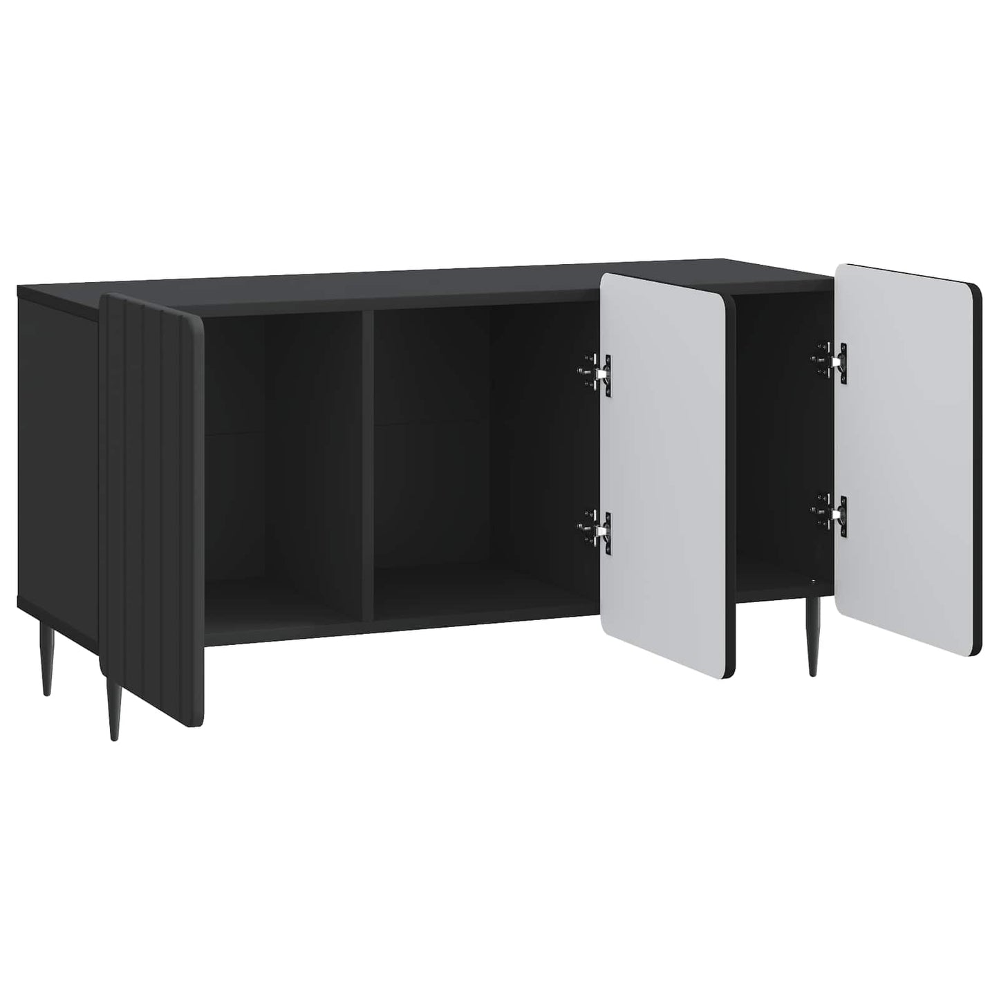 TV-skab Sort 99 x 34,5 x 52 cm Konstrueret træ