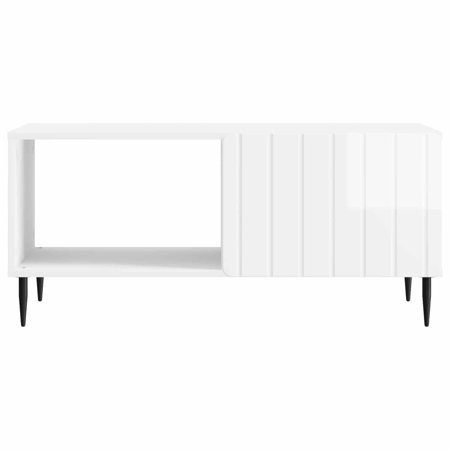 Sofabord Hvid højglans 90 x 50 x 40 cm Konstrueret træ
