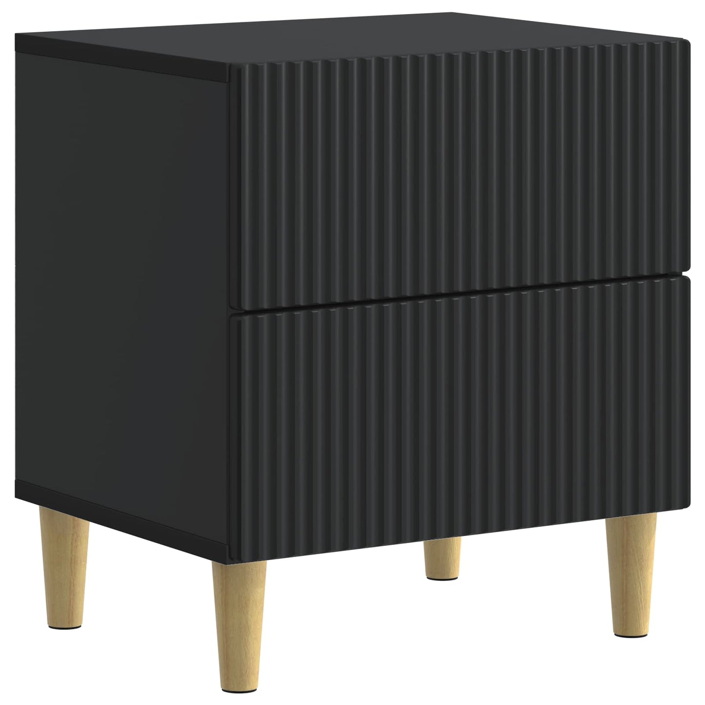 Natskab med skuffe 2 pcs Sort 43 x 34,5 x 48 cm Konstrueret træ