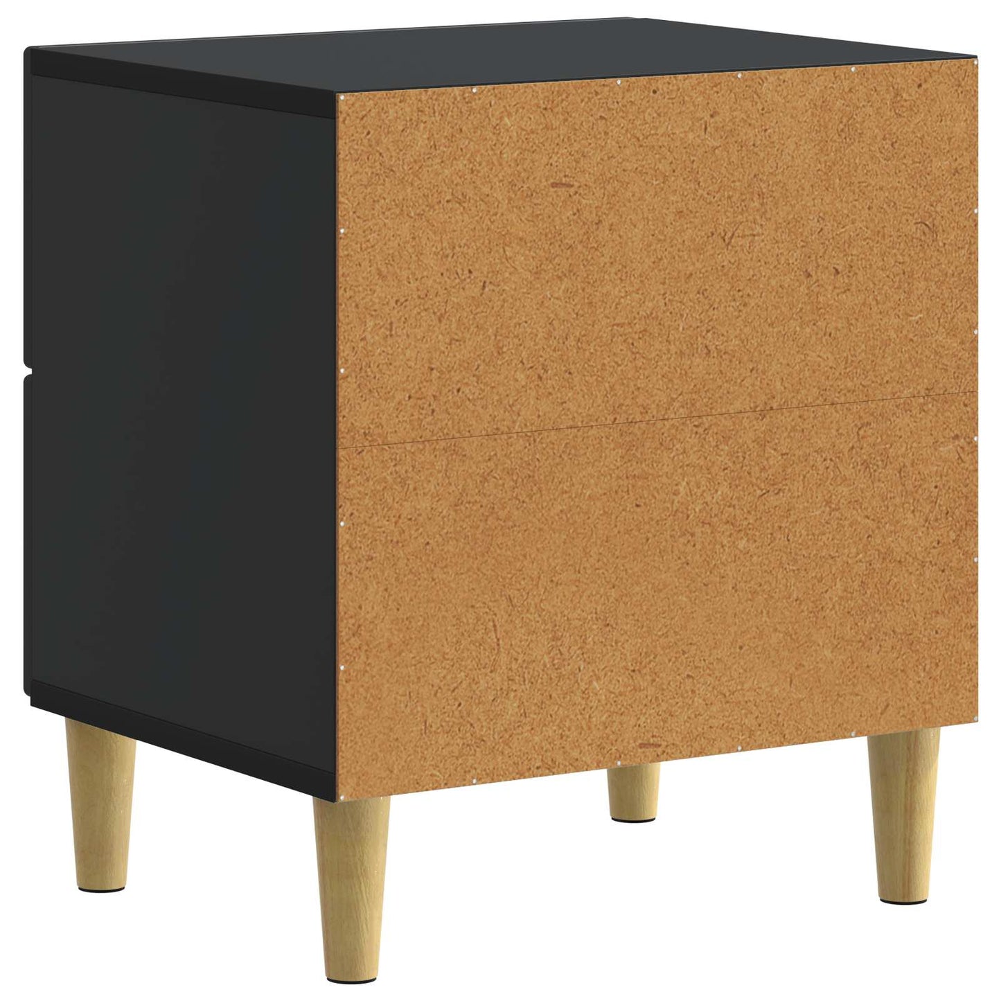 Natskab med skuffe 2 pcs Sort 43 x 34,5 x 48 cm Konstrueret træ