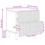 Natskab med skuffe 2 pcs Sort 43 x 34,5 x 48 cm Konstrueret træ