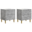 Natskab 2 pcs Betongrå 43 x 34,5 x 48 cm Konstrueret træ
