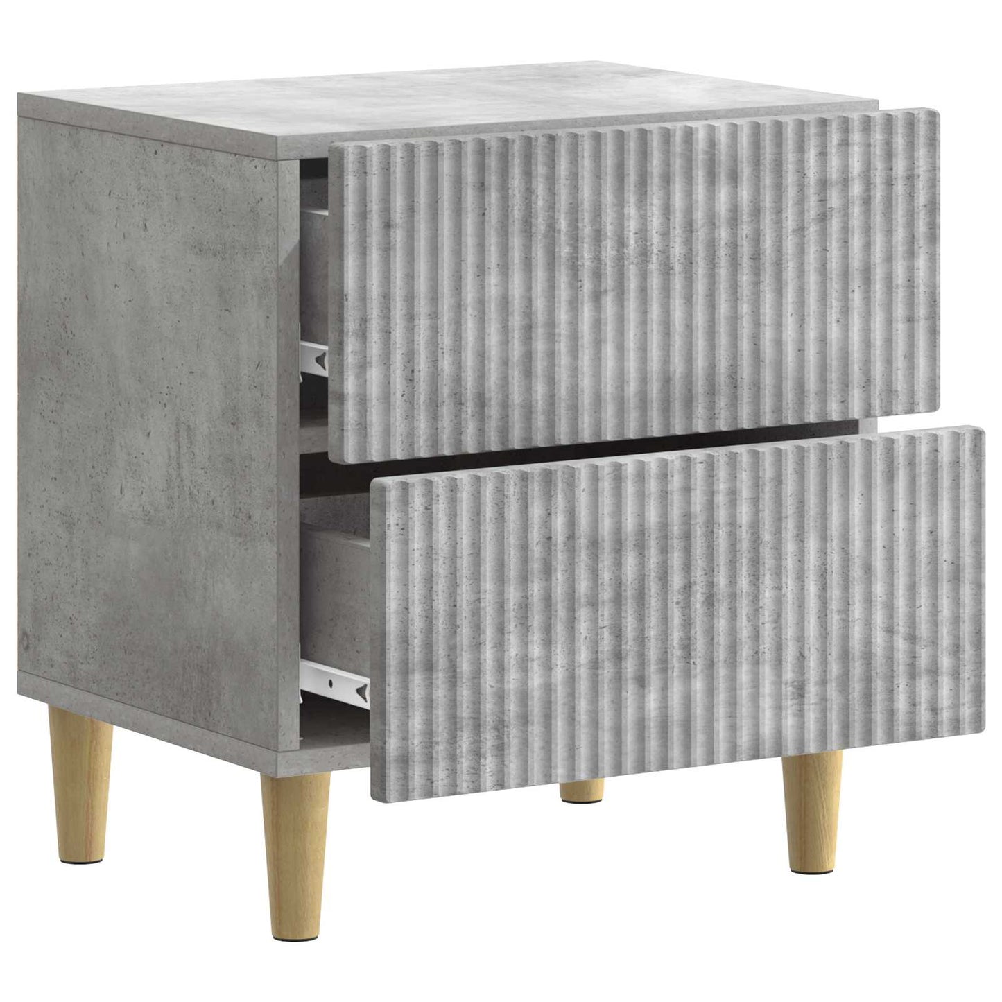 Natskab 2 pcs Betongrå 43 x 34,5 x 48 cm Konstrueret træ