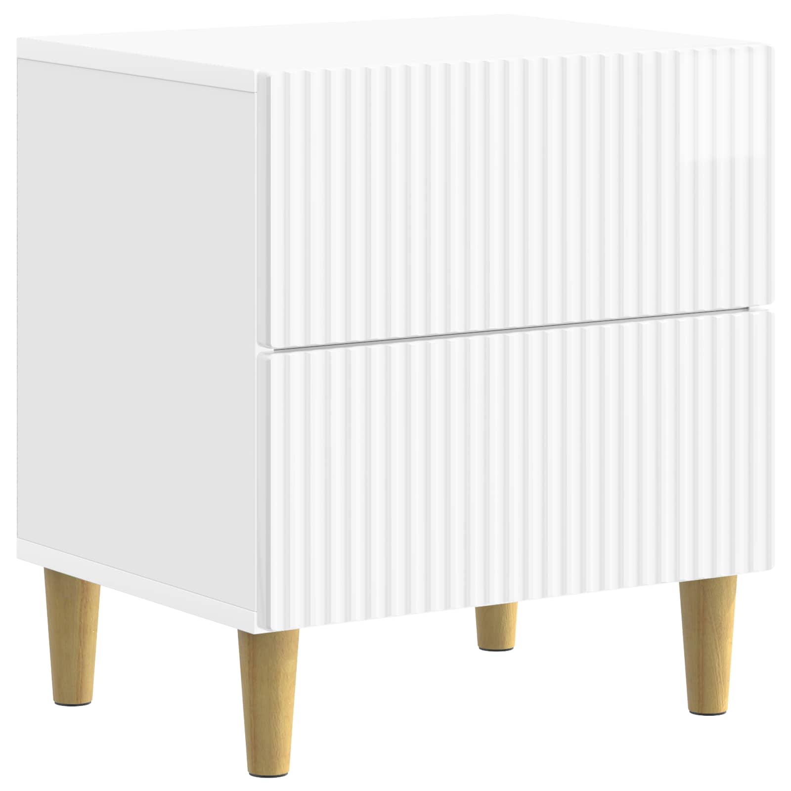 Natskab Hvid højglans 43 x 34,5 x 48 cm Konstrueret træ billede
