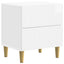 Natskab 2 pcs Hvid højglans 43 x 34,5 x 48 cm Konstrueret træ