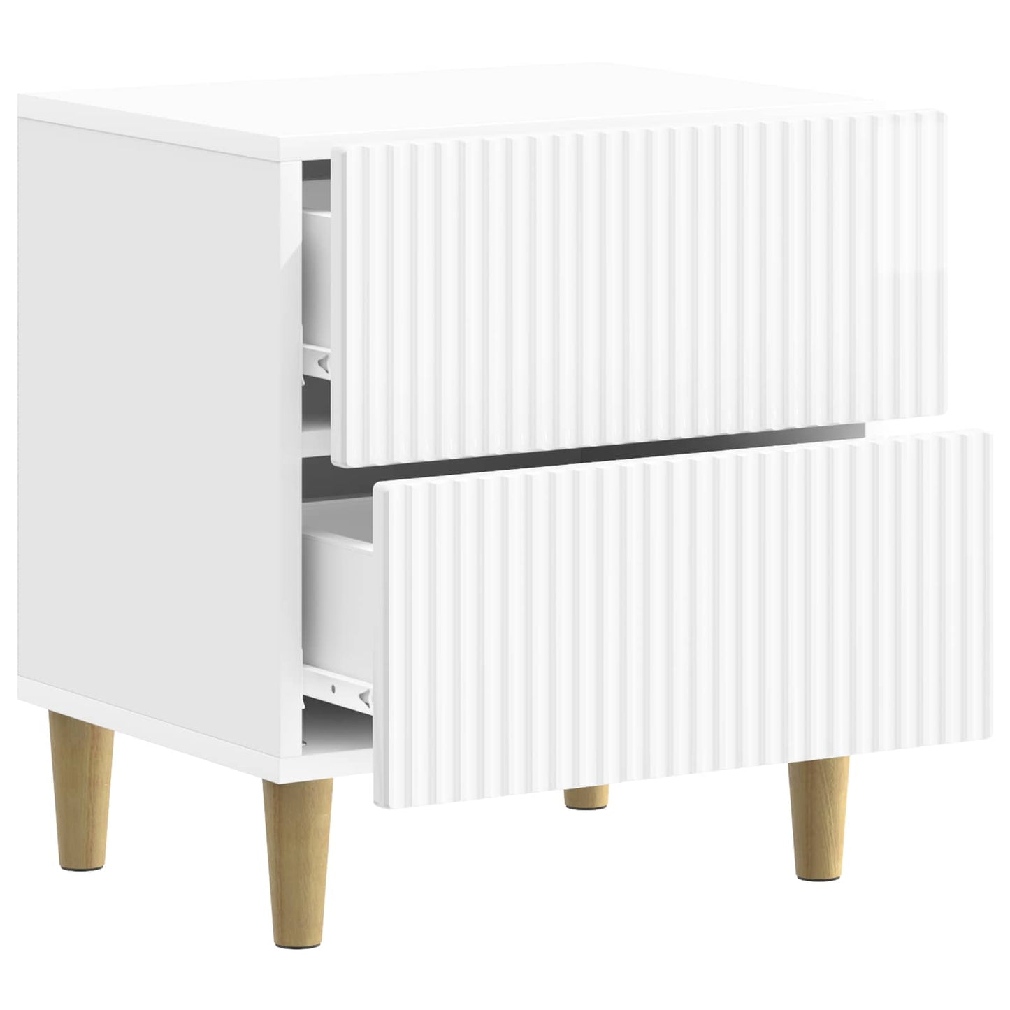 Natskab 2 pcs Hvid højglans 43 x 34,5 x 48 cm Konstrueret træ