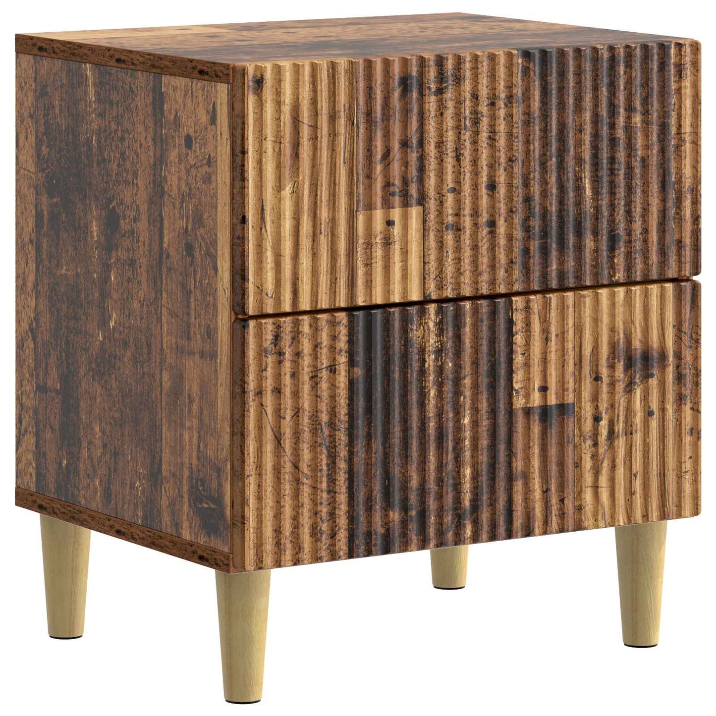 Natskab 2 stk. Gammelt træ 43 x 34,5 x 48 cm Konstrueret træ