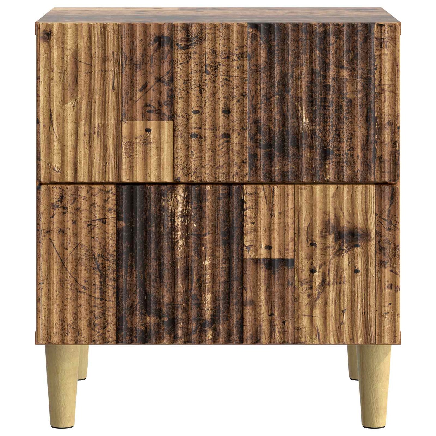 Natskab 2 stk. Gammelt træ 43 x 34,5 x 48 cm Konstrueret træ