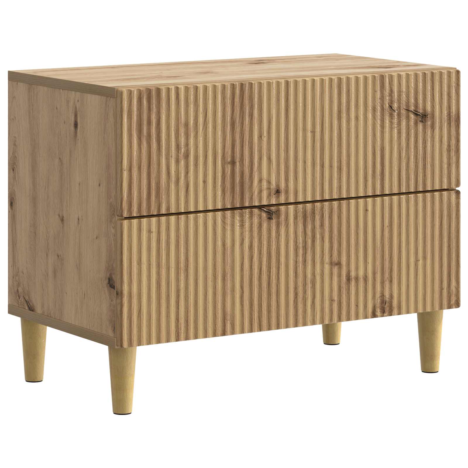 Natskab med skuffe Artisan-eg 62 x 34,5 x 48 cm Konstrueret træ billede