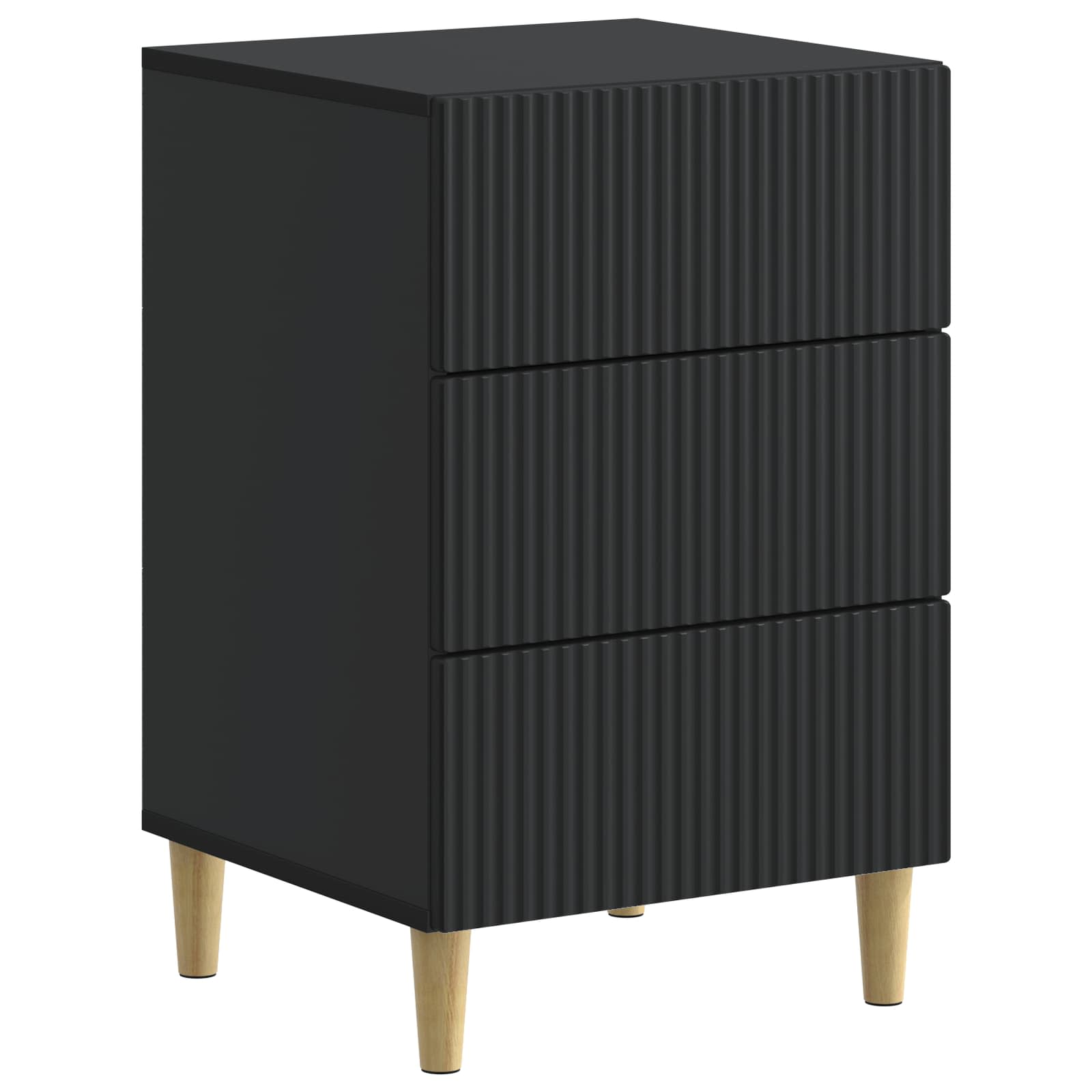 Natskab med skuffe Sort 43 x 41 x 66,5 cm Konstrueret træ billede