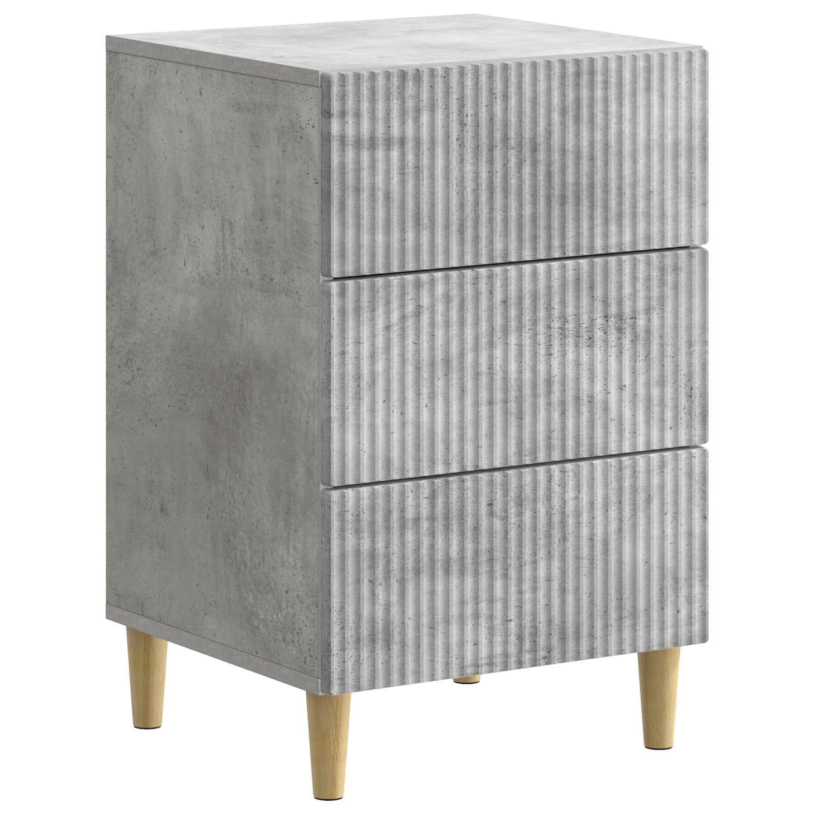 Natskab med skuffe Betongrå 43 x 41 x 66,5 cm Konstrueret træ billede