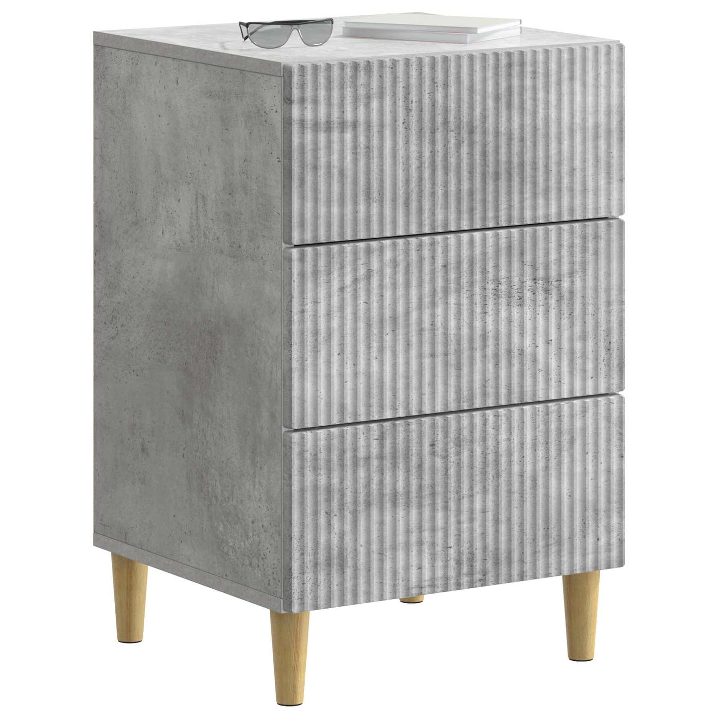 Natskab med skuffe Betongrå 43 x 41 x 66,5 cm Konstrueret træ