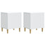 Natskab 2 pcs Hvid 43 x 34,5 x 50 cm Konstrueret træ