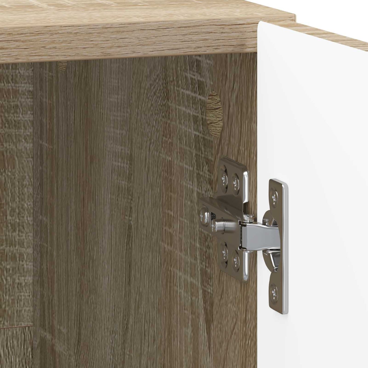 Natskab 2 pcs Sonoma-eg 43 x 34,5 x 50 cm Konstrueret træ