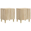 Natskab 2 pcs Sonoma-eg 43 x 34,5 x 50 cm Konstrueret træ