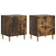 Natskab 2 pcs Røget eg 43 x 34,5 x 50 cm Konstrueret træ