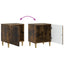 Natskab 2 pcs Røget eg 43 x 34,5 x 50 cm Konstrueret træ