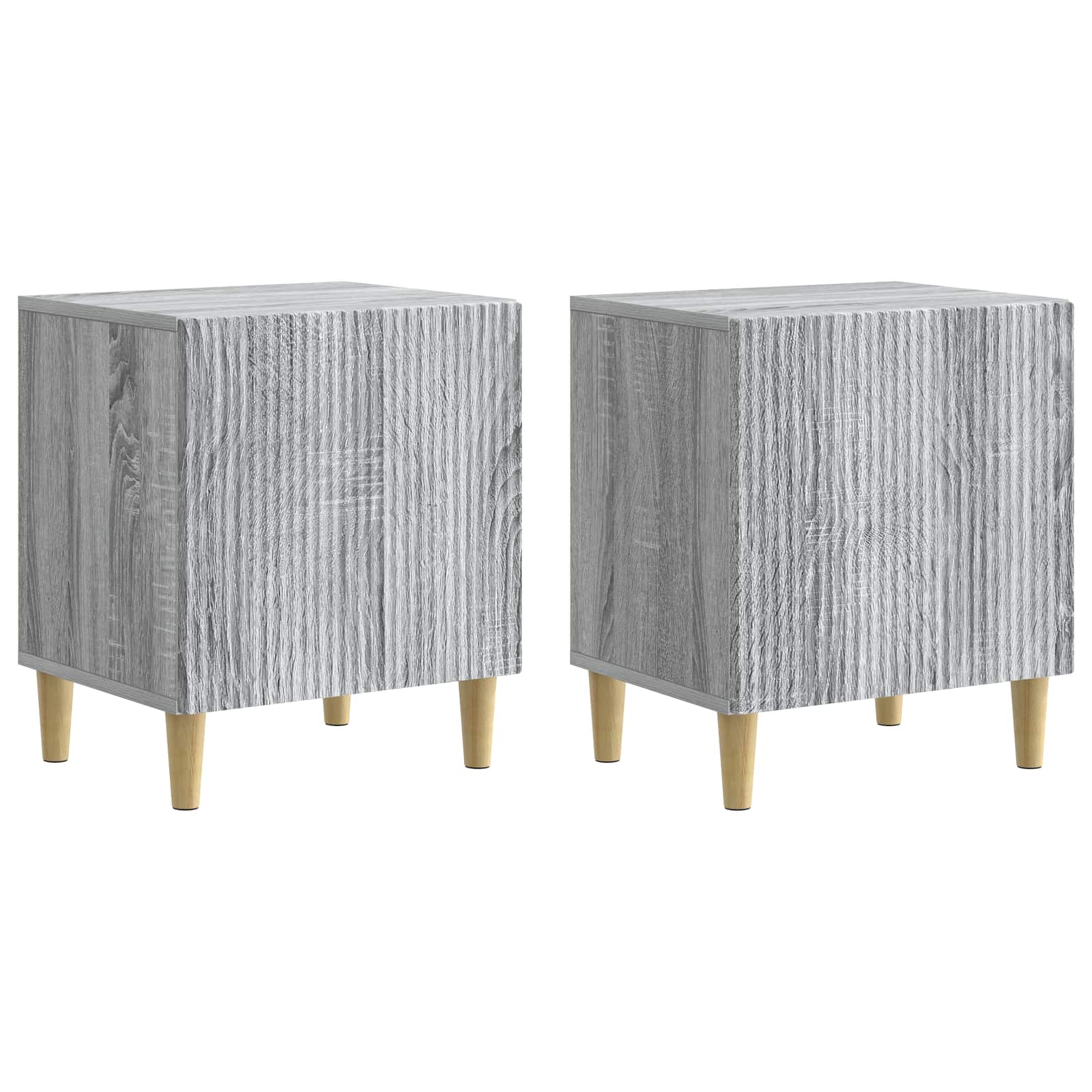 Natskab 2 pcs Grå sonoma-eg 43 x 34,5 x 50 cm Konstrueret træ billede