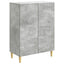 Sideboard Betongrå 66 x 34,5 x 90 cm Konstrueret træ