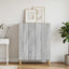 Sideboard Grå sonoma-eg 66 x 34,5 x 90 cm Konstrueret træ