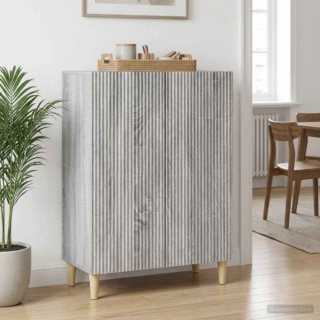 Sideboard Grå sonoma-eg 66 x 34,5 x 90 cm Konstrueret træ