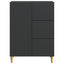 Sideboard med skuffe Sort 66 x 34,5 x 90 cm Konstrueret træ