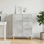 Sideboard med skuffe Betongrå 66 x 34,5 x 90 cm Konstrueret træ