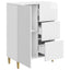 Sideboard Hvid højglans 66 x 34,5 x 90 cm Konstrueret træ