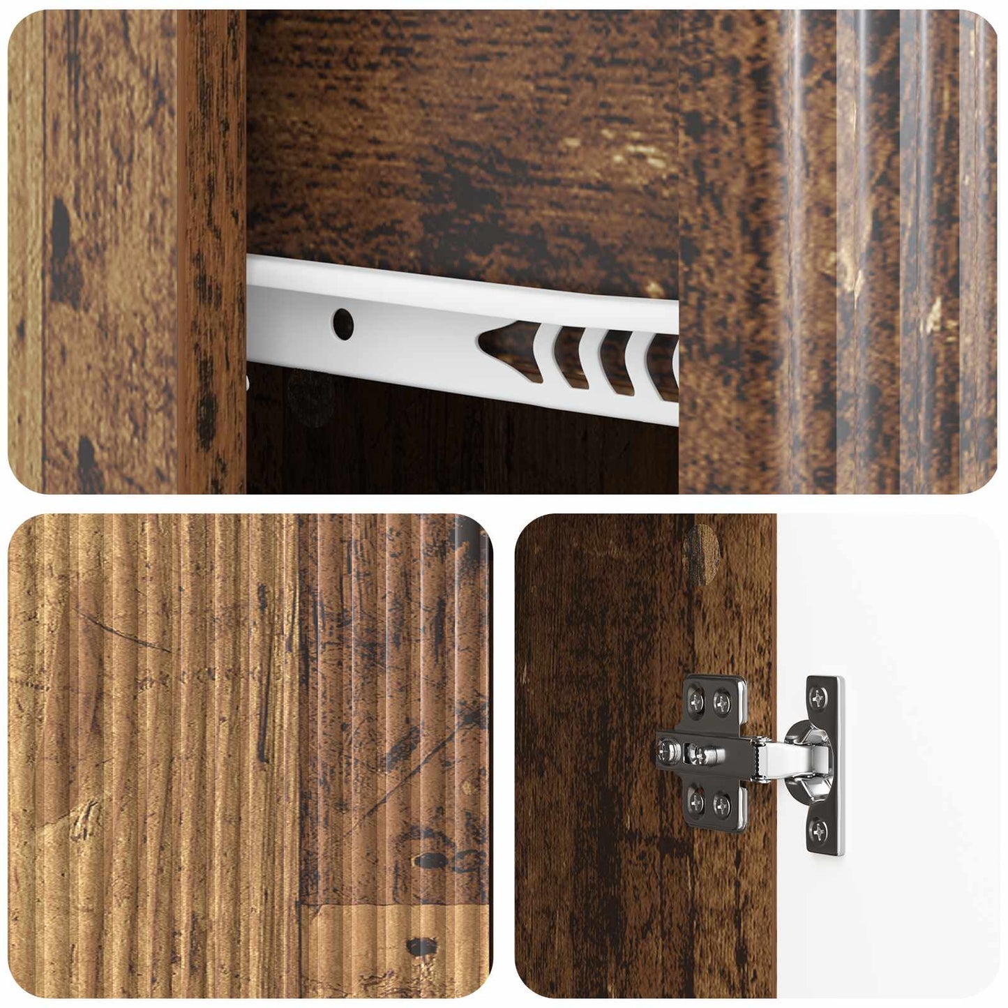 Sideboard Gammelt træ 66 x 34,5 x 90 cm Konstrueret træ