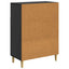 Sideboard med skuffe Sort 66 x 34,5 x 90 cm Konstrueret træ