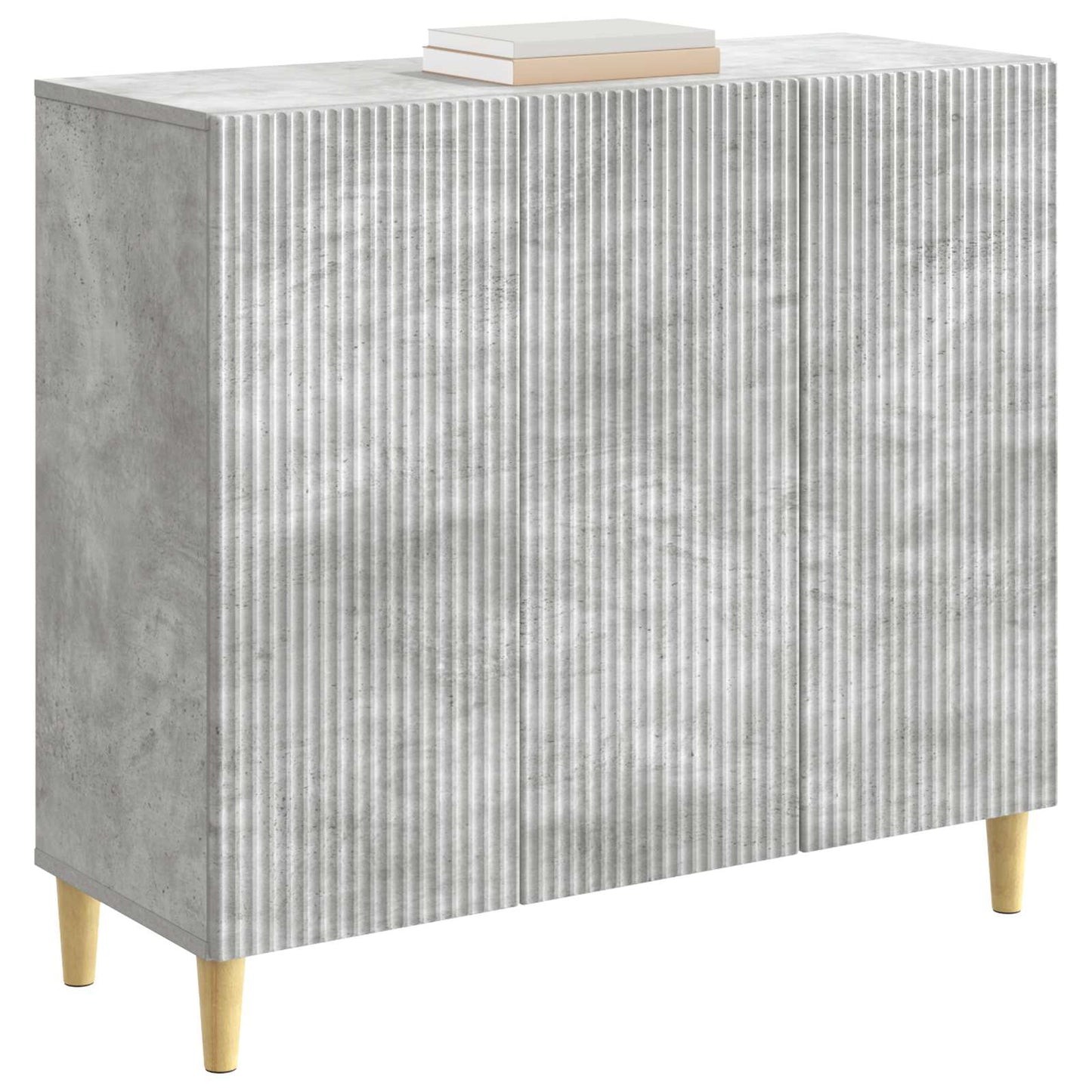 Sideboard Betongrå 89 x 34,5 x 80 cm Konstrueret træ