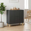 Sideboard med skuffe Sort 89 x 34,5 x 60 cm Konstrueret træ