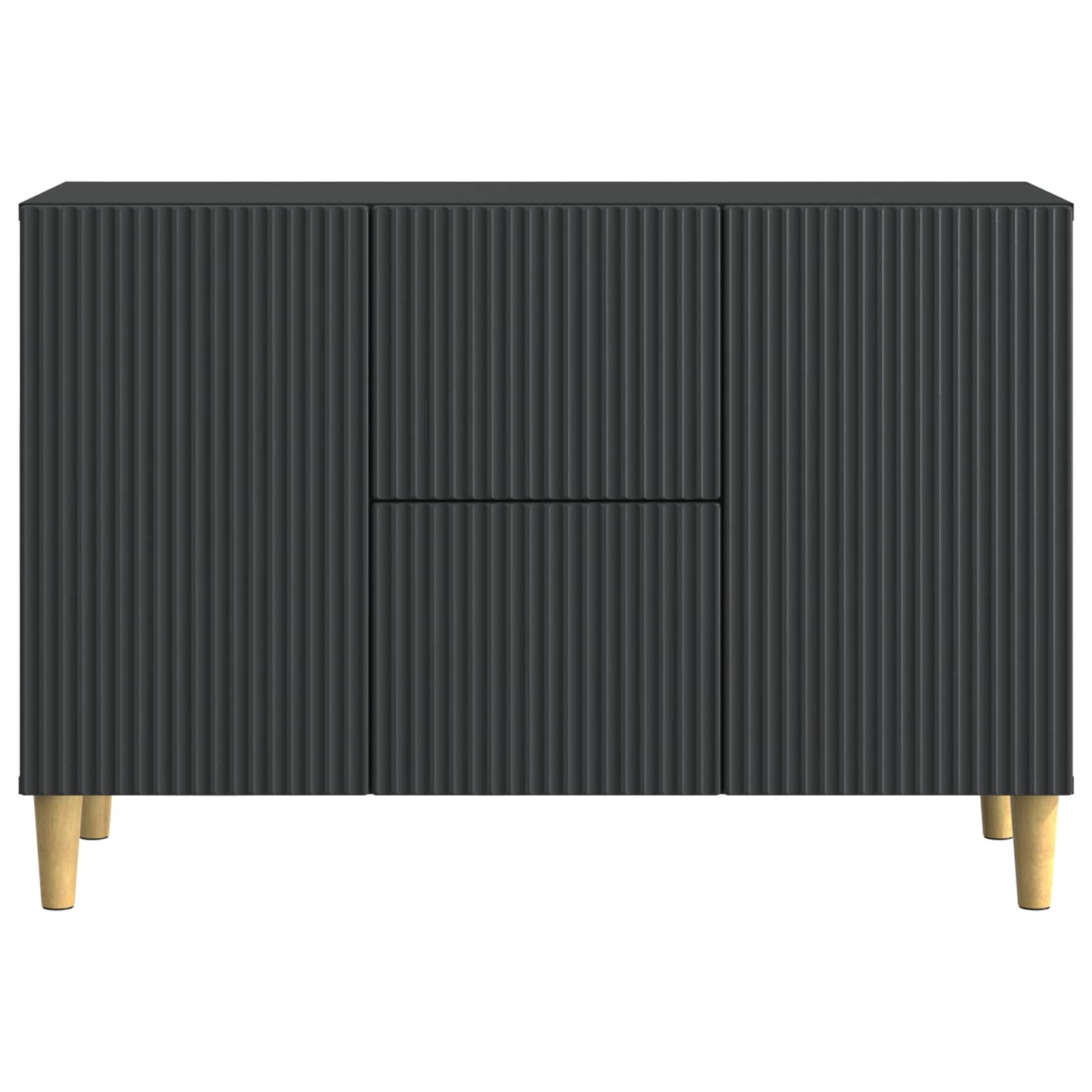 Sideboard med skuffe Sort 89 x 34,5 x 60 cm Konstrueret træ