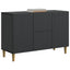 Sideboard med skuffe Sort 89 x 34,5 x 60 cm Konstrueret træ