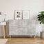 Sideboard med skuffe Betongrå 89 x 34,5 x 60 cm Konstrueret træ