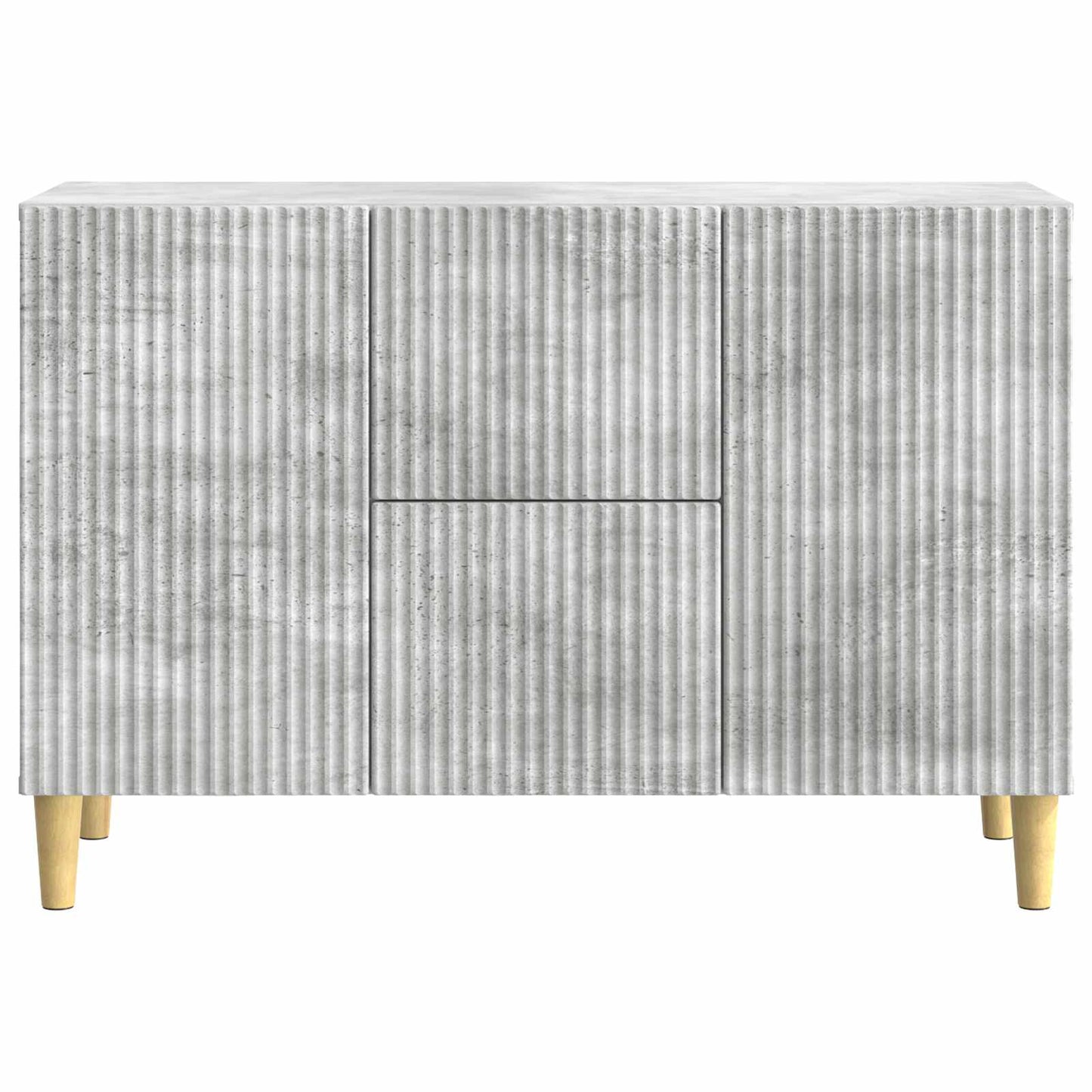 Sideboard med skuffe Betongrå 89 x 34,5 x 60 cm Konstrueret træ