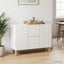 Sideboard Hvid højglans 89 x 34,5 x 60 cm Konstrueret træ
