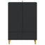 Sideboard med skuffe Sort 66 x 34,5 x 95 cm Konstrueret træ