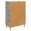 Sideboard med skuffe Betongrå 66 x 34,5 x 95 cm Konstrueret træ