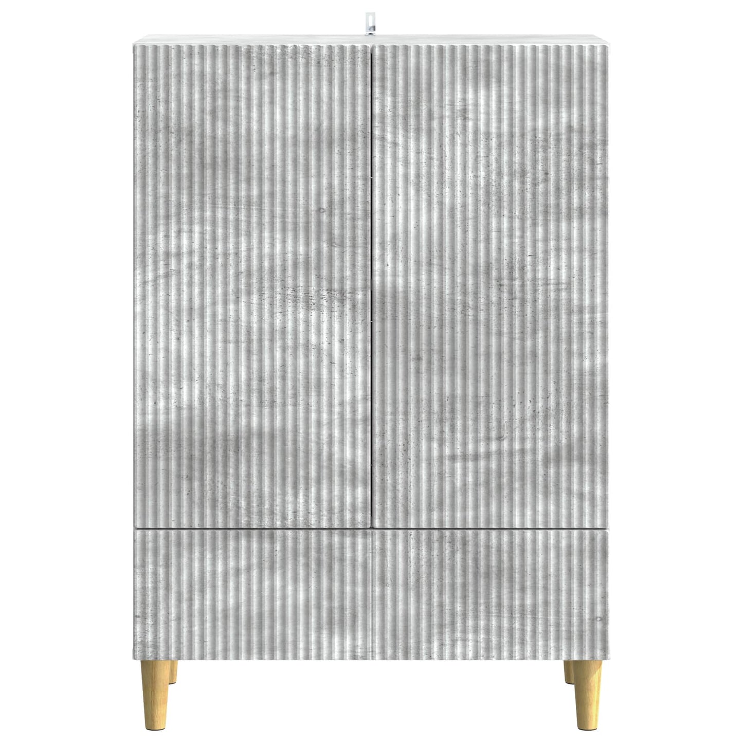 Sideboard med skuffe Betongrå 66 x 34,5 x 95 cm Konstrueret træ