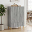 Sideboard Grå sonoma-eg 66 x 34,5 x 95 cm Konstrueret træ