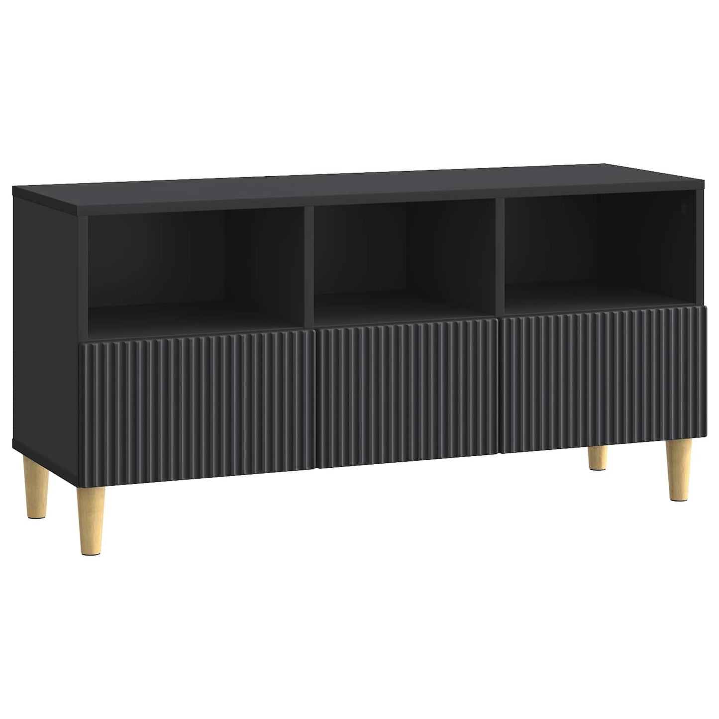 TV-skab med skuffe Sort 102 x 34,5 x 50 cm Konstrueret træ