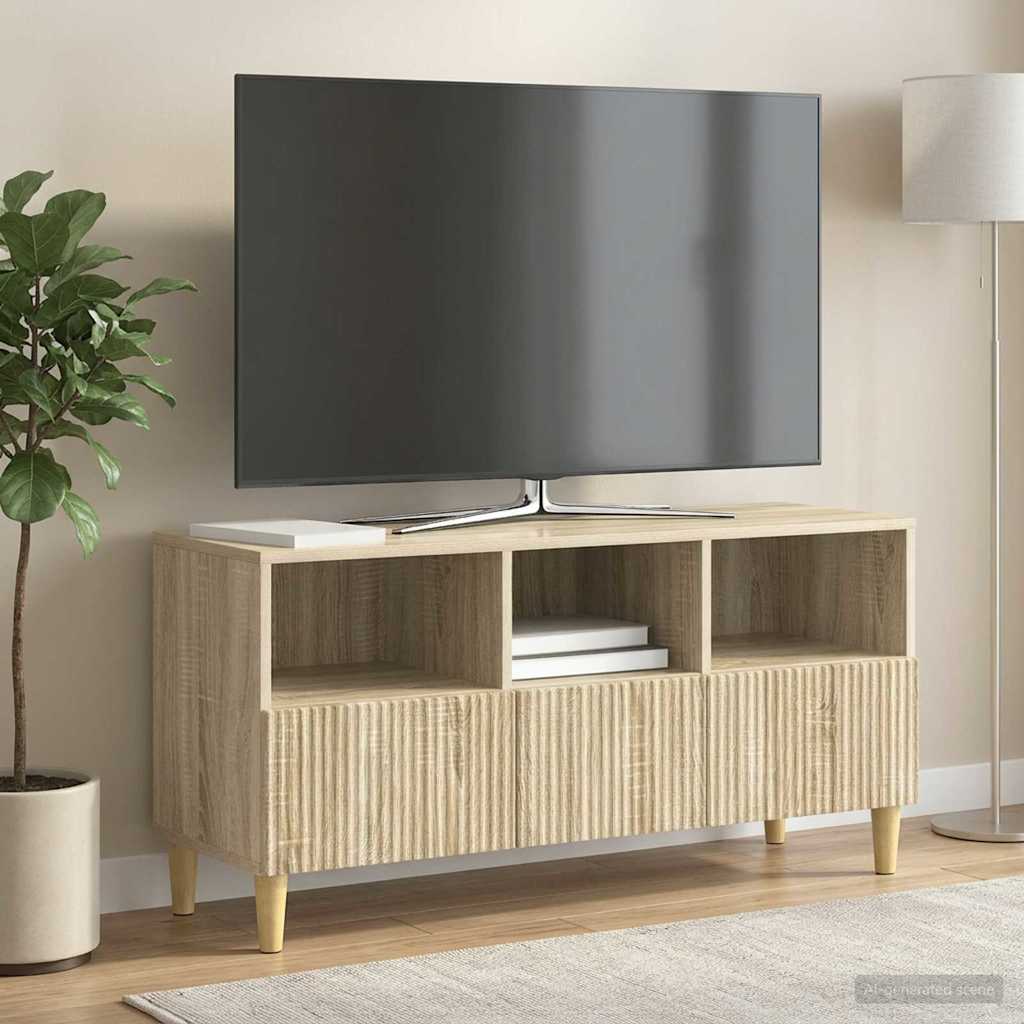 TV-skab med skuffe Sonoma-eg 102 x 34,5 x 50 cm Konstrueret træ