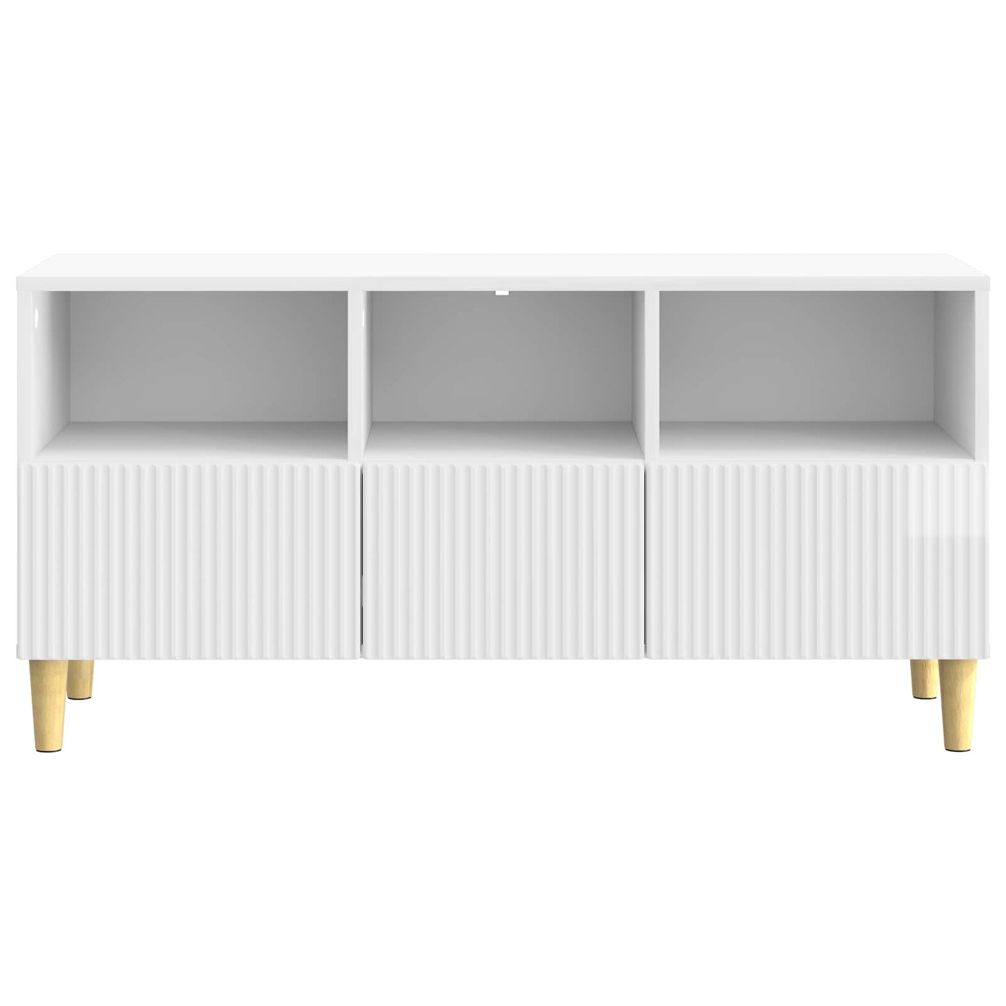 TV-skab Hvid højglans 102 x 34,5 x 50 cm Konstrueret træ